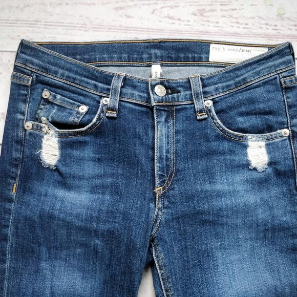 RAG & BONE Skinny La Paz Super Distressed Jeans 27 - Picture 3 of 8